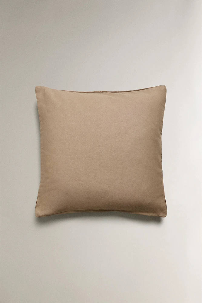 HOUSSE DE COUSSIN COTON RAYURES MULTICOLORES