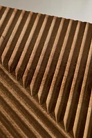 STRIPED ACACIA WOOD TRAY WITH LEGS