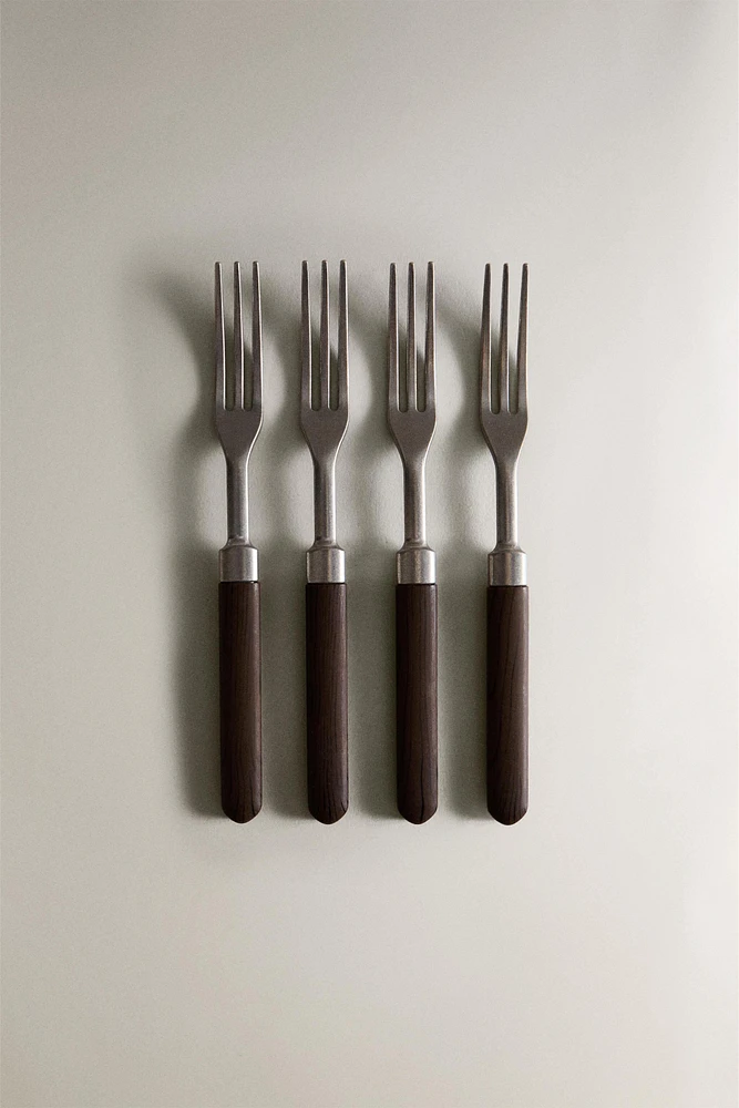 SET OF FORKS WITH RESIN HANDLE (SET OF 4)