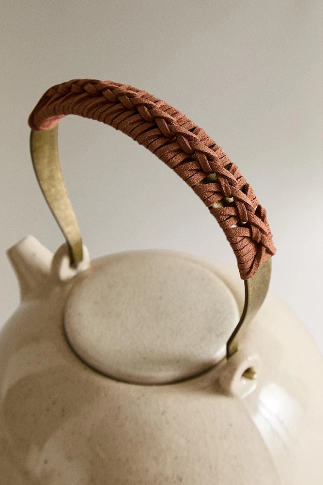 THÉIÈRE CÉRAMIQUE MOTIFS PEINTS
