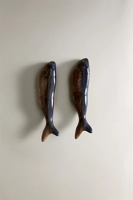 LOT PORTE-PIQUES CÉRAMIQUE POISSON (LOT DE 2