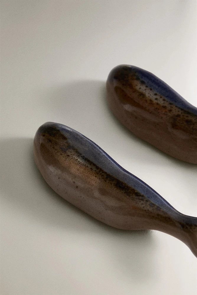 LOT PORTE-PIQUES CÉRAMIQUE POISSON (LOT DE 2
