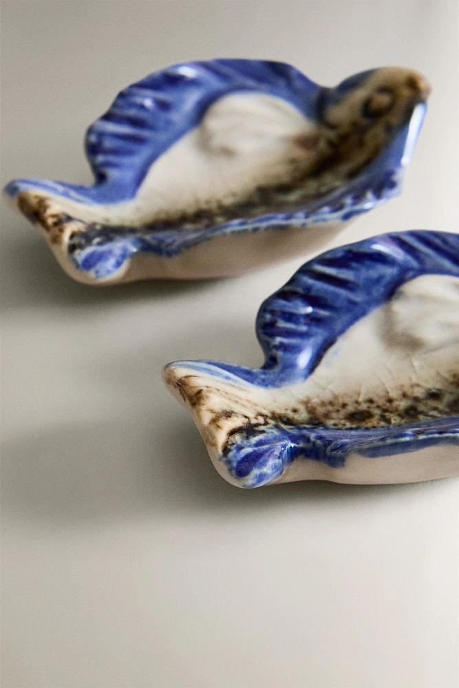 SET OF CERAMIC FISH CHOPSTICK STANDS (SET OF 2)