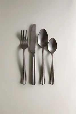 4-PIECE VINTAGE STEEL FLATWARE SET