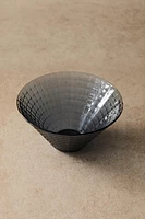 TEXTURED GLASS BOWL