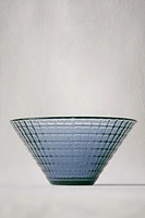 TEXTURED GLASS BOWL