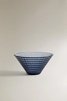 TEXTURED GLASS BOWL