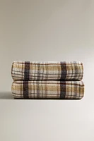 PLAID LIN COTON CARREAUX MULTICOLORES