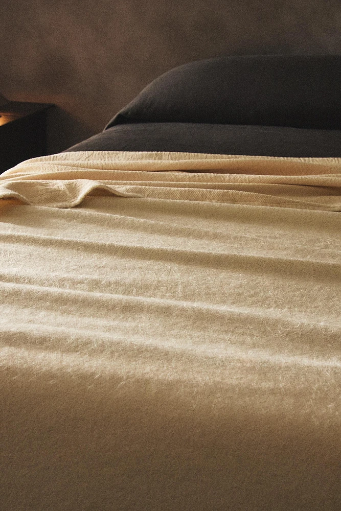 CASHMERE-EFFECT COTTON BEDSPREAD