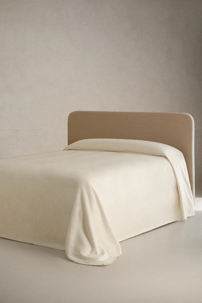 CASHMERE-EFFECT COTTON BEDSPREAD