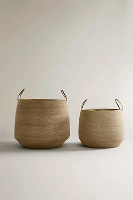 SEAGRASS BASKETS WITH HANDLES