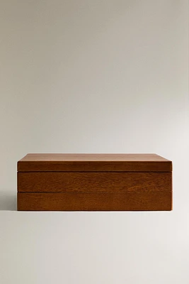 WOODEN JEWELRY BOX WITH DRAWERS