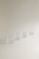 SET OF SHORT GLASS TUMBLERS (SET OF 4)