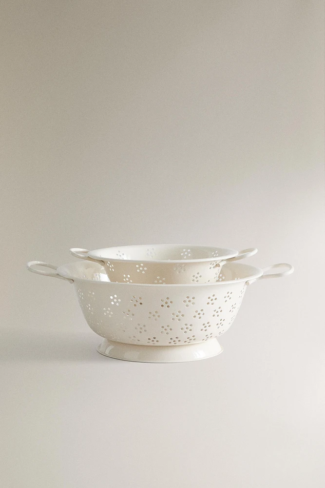 FLORAL PRINT KITCHEN COLANDER