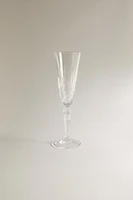 FLÛTE VERRE CRISTALLIN TAILLÉ