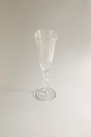 ENGRAVED CRYSTALLINE FLUTE GLASS