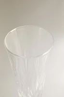 ENGRAVED CRYSTALLINE FLUTE GLASS