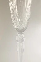 ENGRAVED CRYSTALLINE FLUTE GLASS