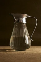 ENGRAVED METAL GLASS PITCHER