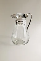 ENGRAVED METAL GLASS PITCHER