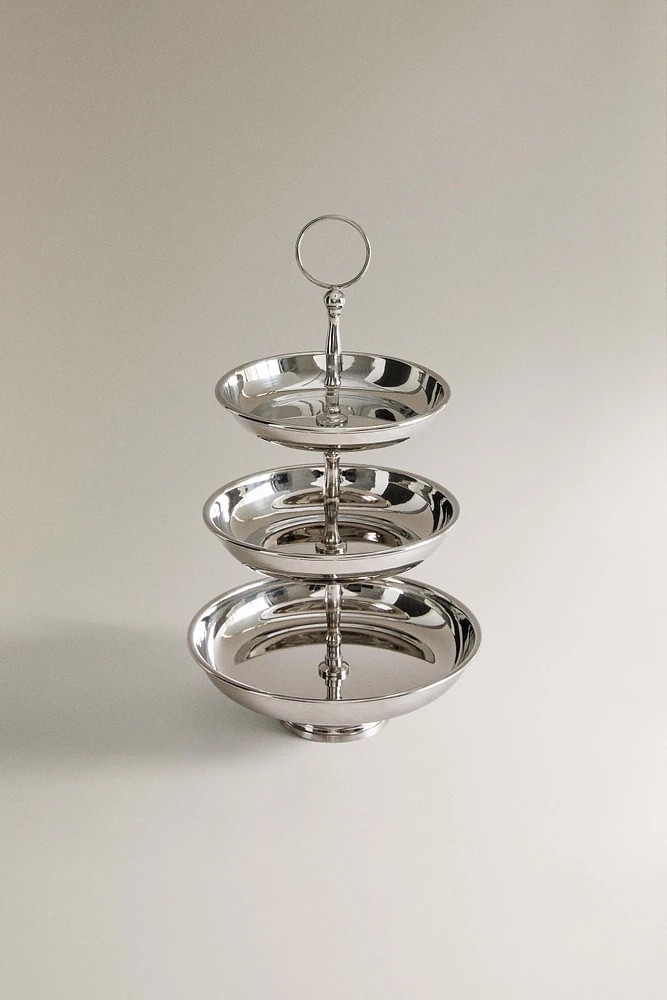 3-TIER STEEL SERVING DISH