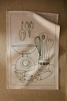 UTENSIL PRINT KITCHEN TOWEL