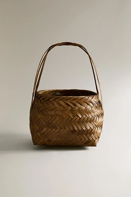 BAMBOO BASKET WITH HANDLE