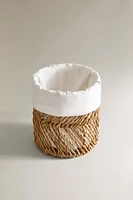 ROUND BASKET WITH COTTON LINING