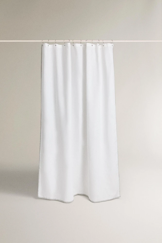 LINEN SHOWER CURTAIN