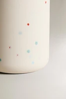 CHILDREN’S POLKA DOT TUMBLER WITH A STRAW