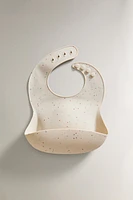 CHILDREN'S POLKA DOT SILICONE BIB