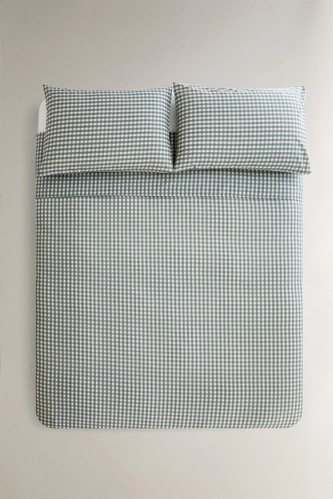 HOUSSE DE COUETTE CARREAUX
