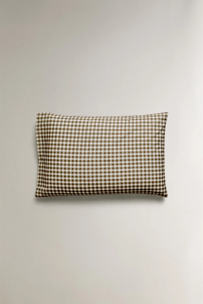 COTTON CHECK PILLOWCASE