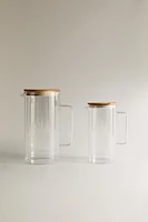 BOROSILICATE GLASS PITCHER WITH LID