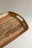 WOODEN TRAY WITH HANDLES