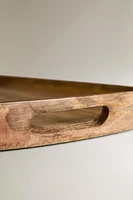 WOODEN TRAY WITH HANDLES