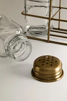 GLASS SALT AND PEPPER SHAKER SET