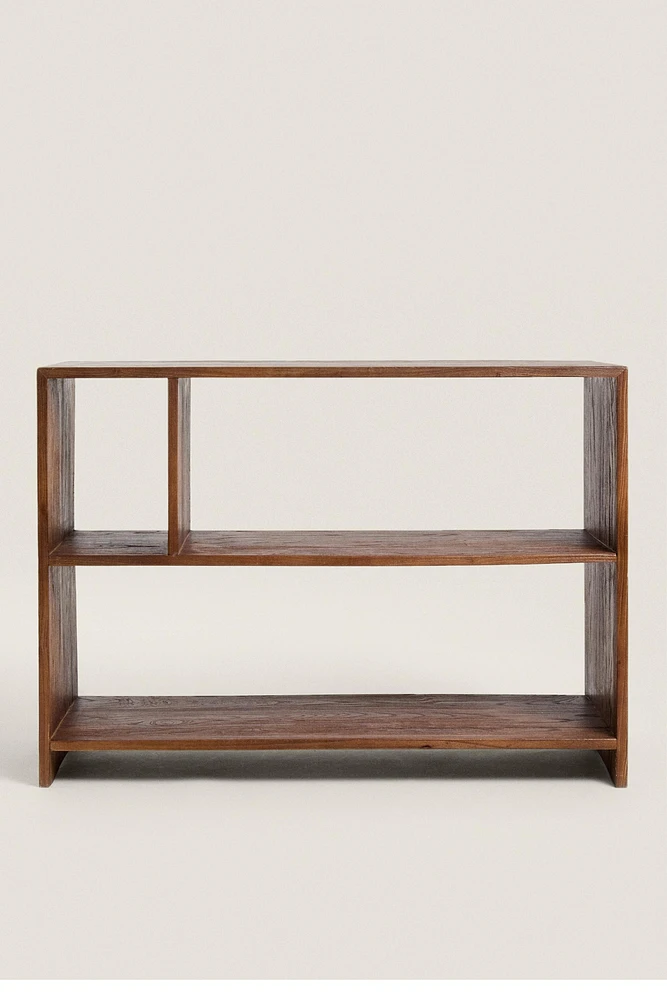 LOW BOOKCASE WITH IRREGULAR SHELVES