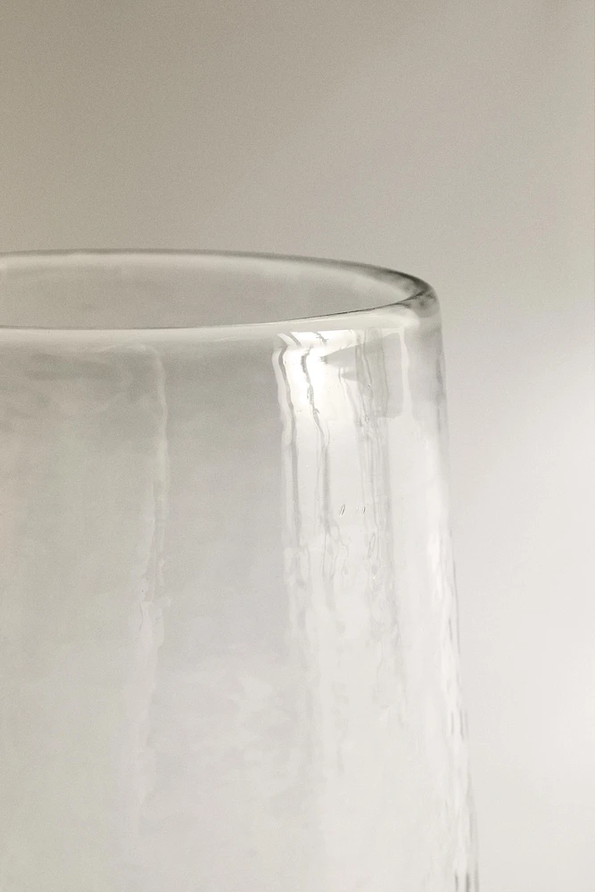 CONICAL GLASS VASE