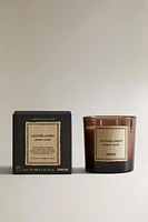 (350 G) LEATHER AMBER SCENTED CANDLE