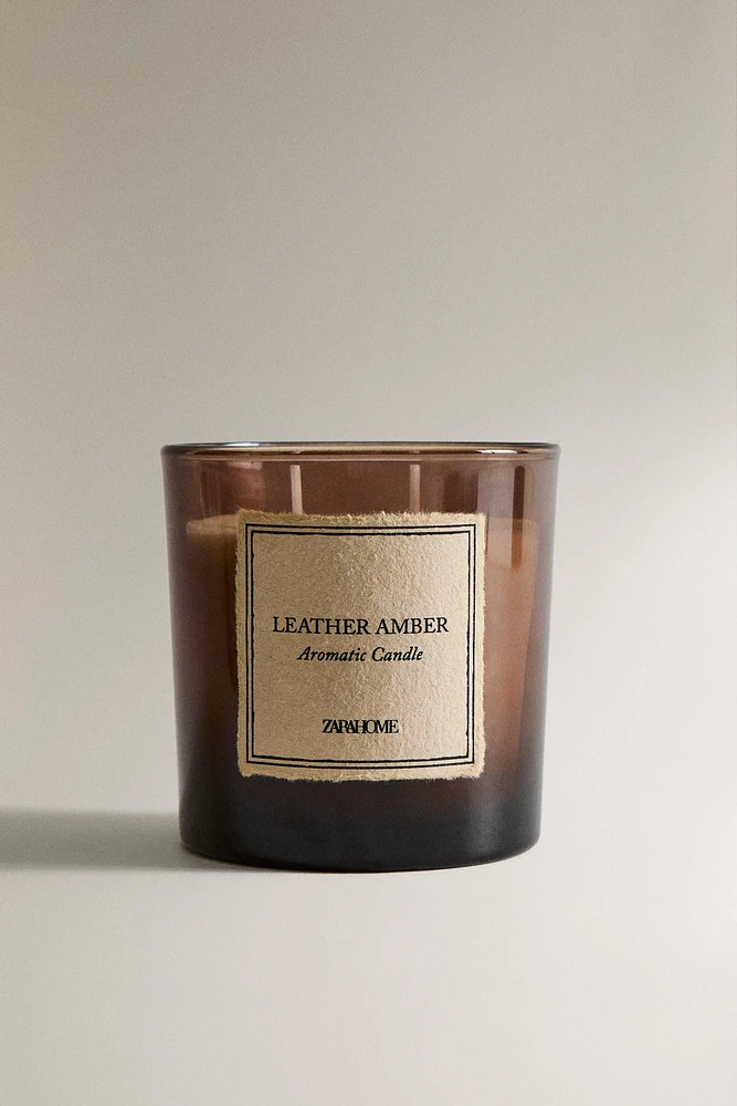 (350 G) BOUGIE PARFUMÉE LEATHER AMBER