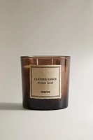 (350 G) LEATHER AMBER SCENTED CANDLE