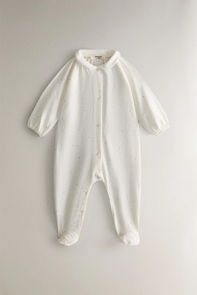 CHILDREN'S MOON FOOTED ROMPER