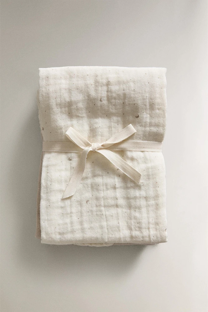 SET OF CHILDREN’S MOON MUSLIN CLOTHS (SET OF 3)