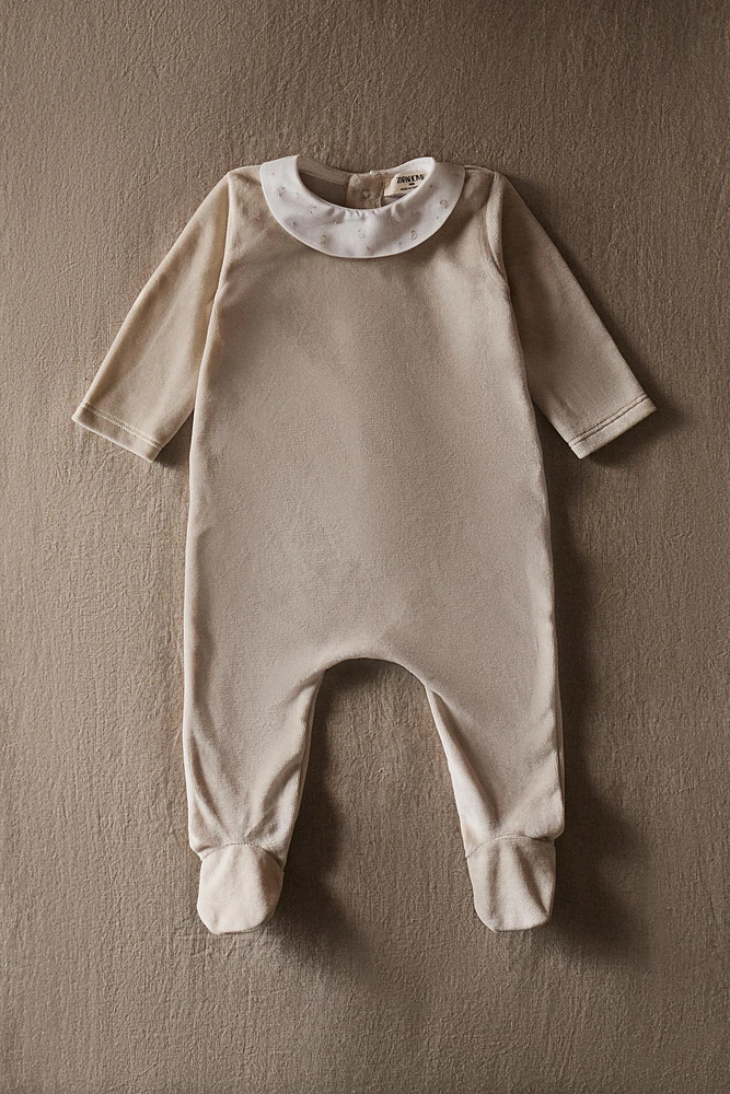 CHILDREN'S MOON FOOTED ROMPER