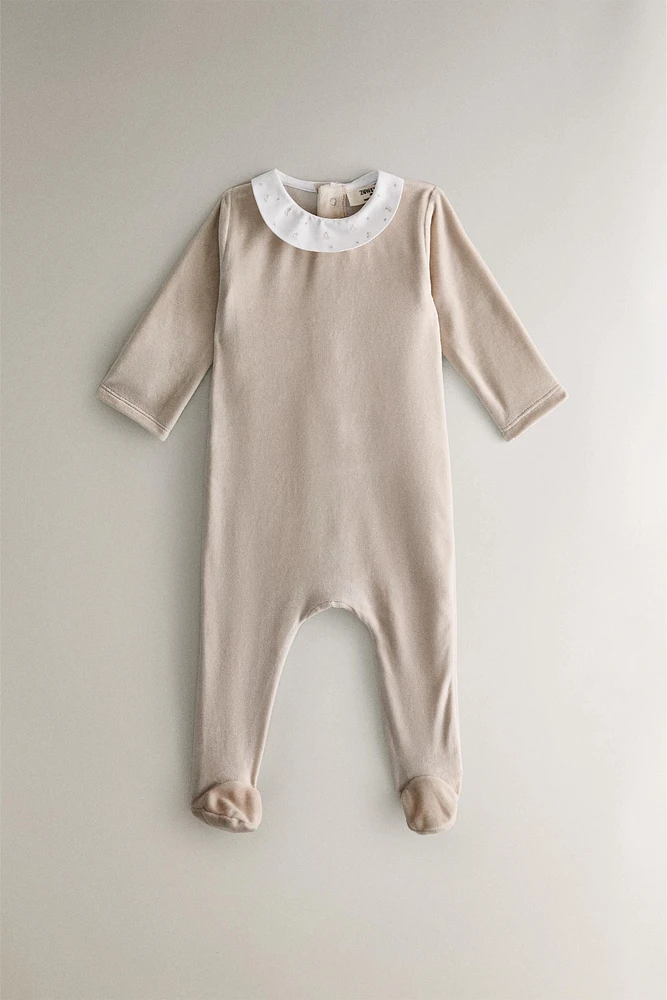 CHILDREN'S MOON FOOTED ROMPER