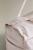 SQUARE STRIPE COTTON DIAPER BAG