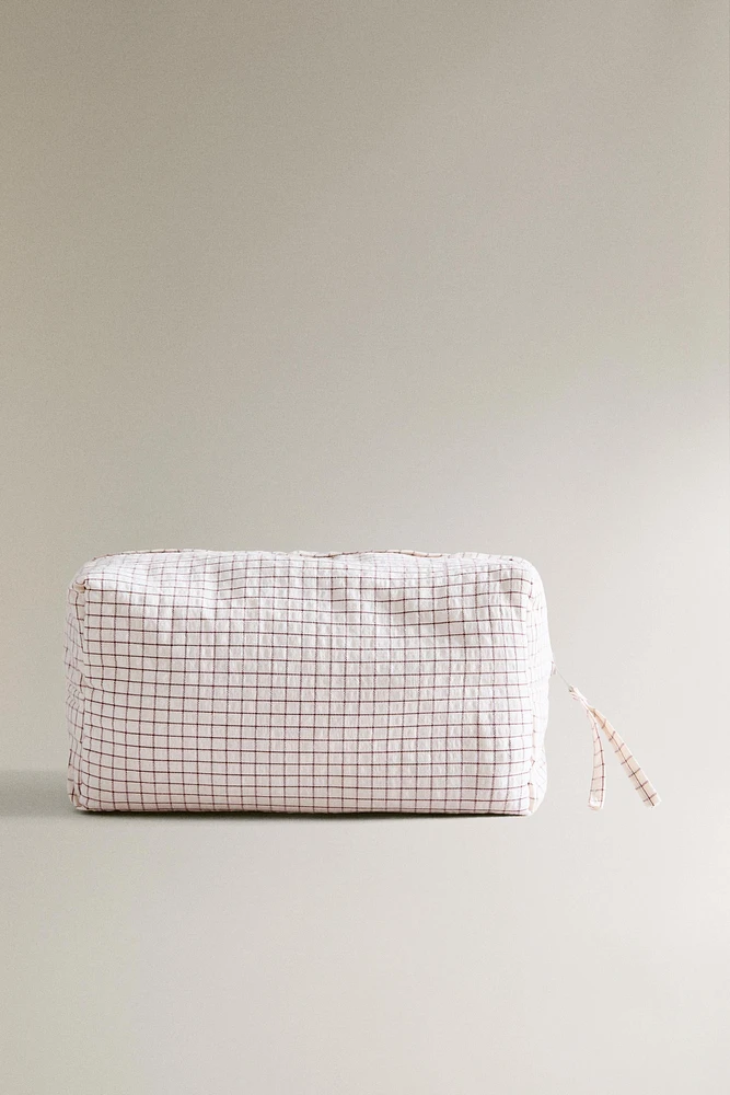 CHILDREN’S SMALL STRIPED SQUARE COSMETIC BAG