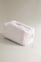 CHILDREN’S SMALL STRIPED SQUARE COSMETIC BAG