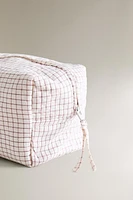 CHILDREN’S SMALL CHECK COSMETIC BAG